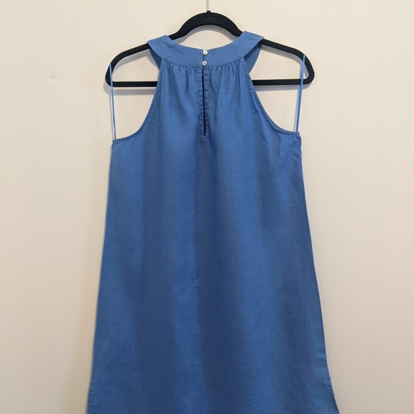 Linen High-Neck Dress - Picture 1 of 2